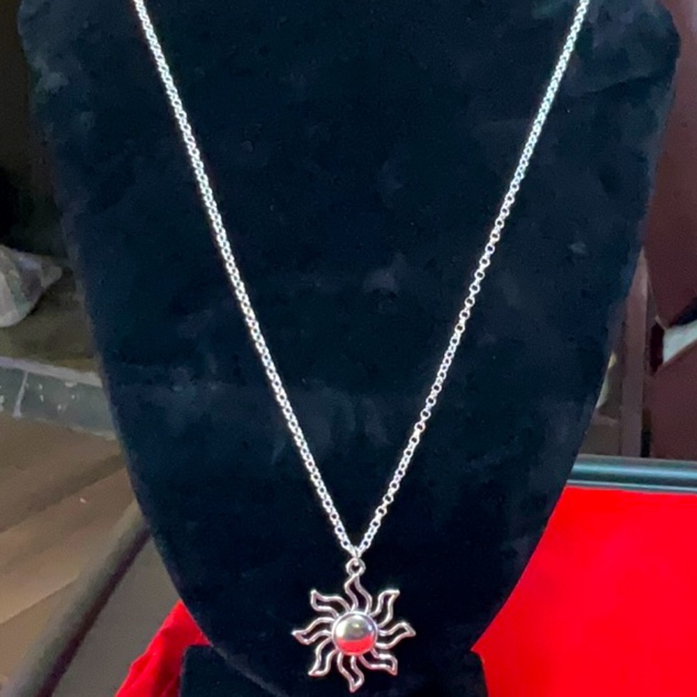 Sterling Silver Chain w/Sun Pendant